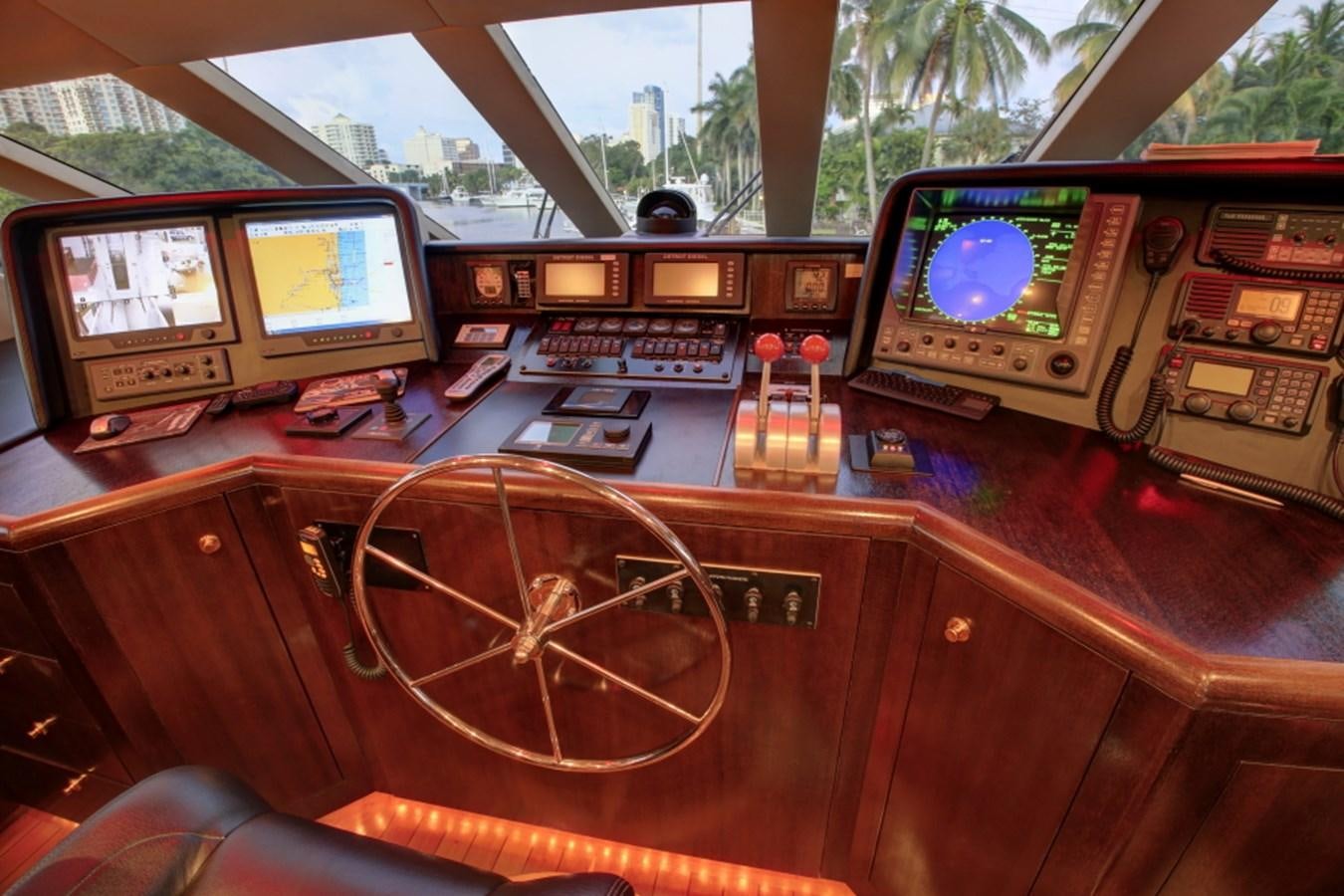 a control panel of a vehicle aboard SUNDAY MONEY Yacht for Sale
