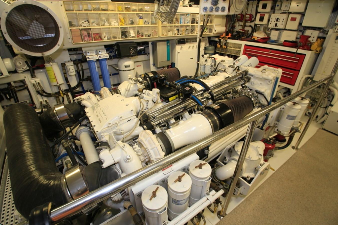 a large machine with many tubes aboard SUNDAY MONEY Yacht for Sale