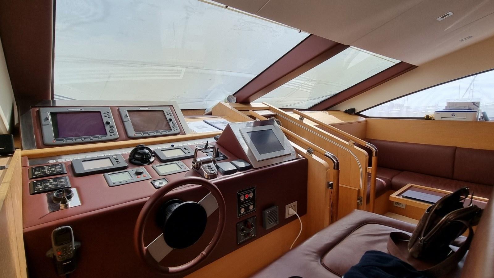 a room with a desk and a laptop aboard RED ROSE Yacht for Sale