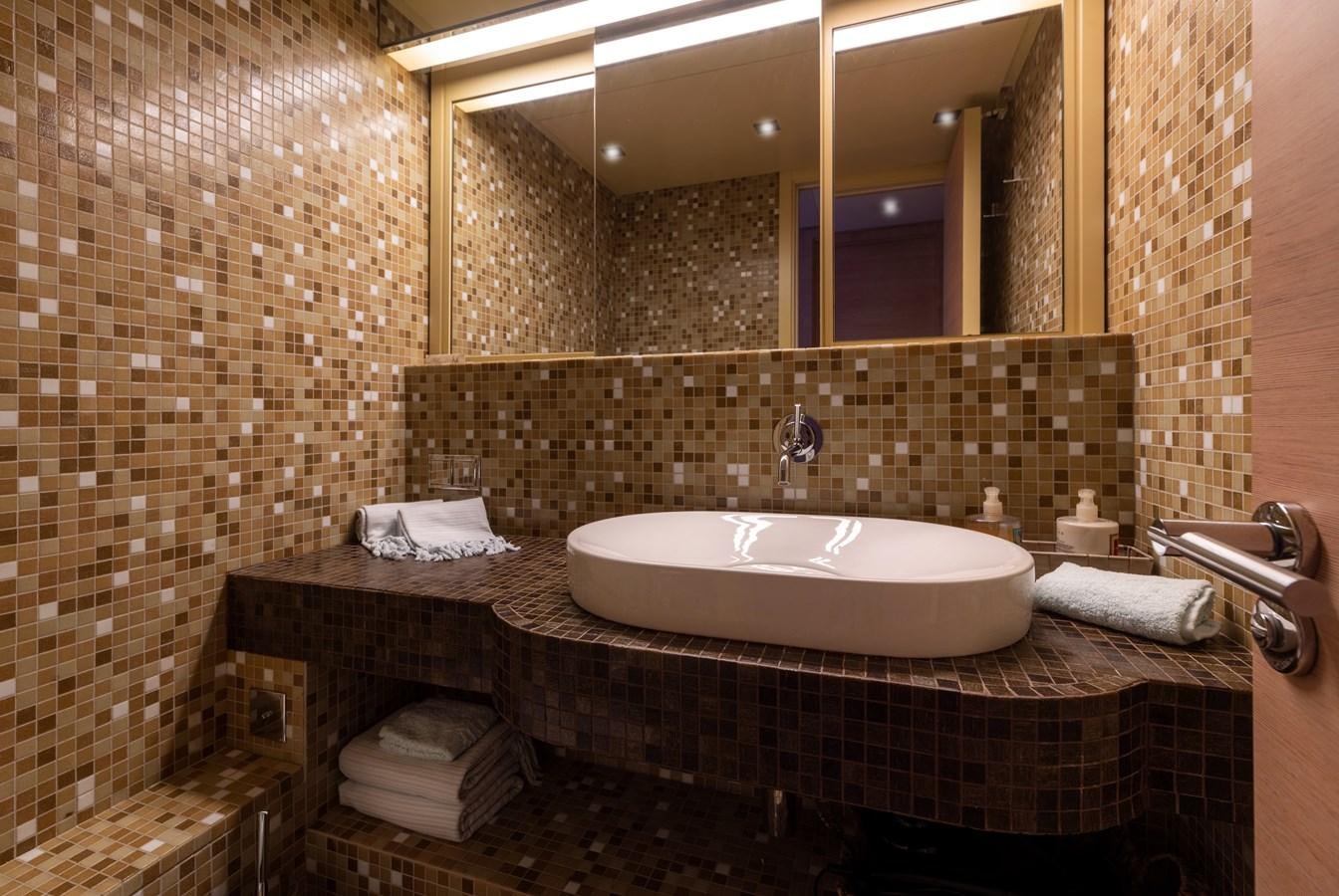 a bathroom with a large bathtub aboard BLUE PRINCESS STAR Yacht for Sale