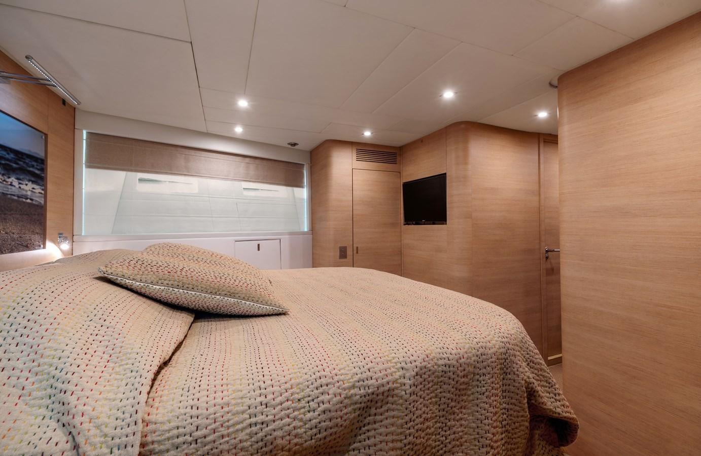 a bed in a room aboard BLUE PRINCESS STAR Yacht for Sale