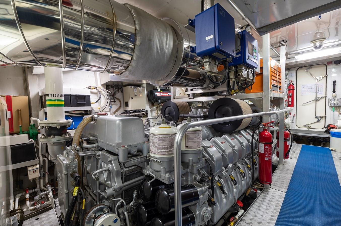 a large machine in a factory aboard BLUE PRINCESS STAR Yacht for Sale