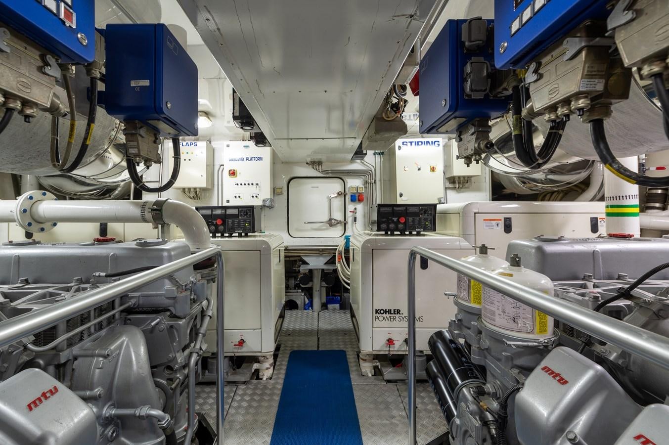 a room with several machines aboard BLUE PRINCESS STAR Yacht for Sale