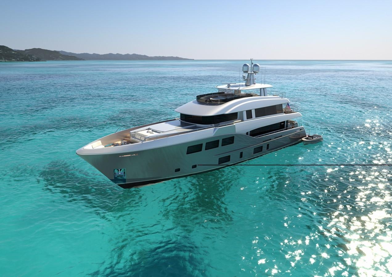 a boat in the water aboard BURGER 122 TRI-DECK Yacht for Sale