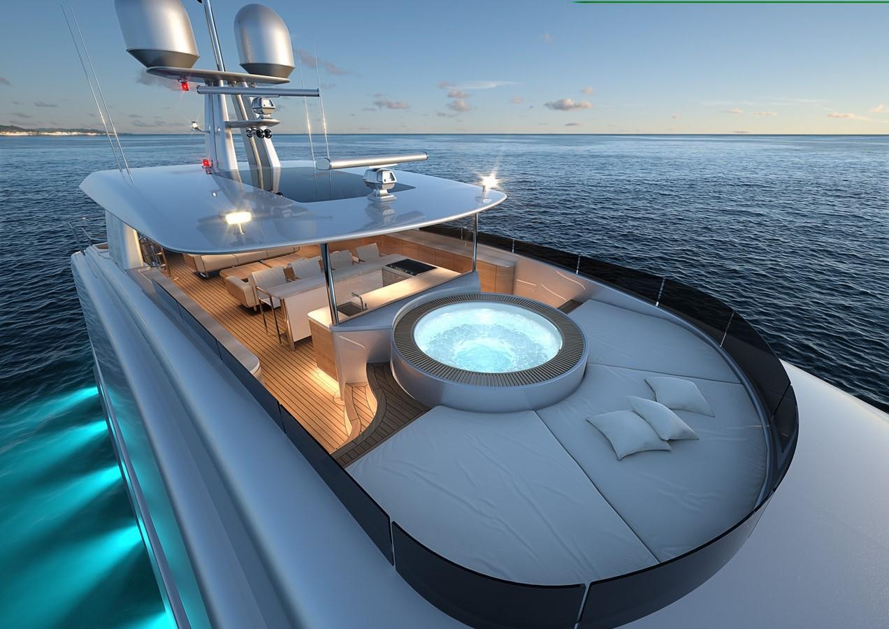 a boat on the water aboard BURGER 122 TRI-DECK Yacht for Sale