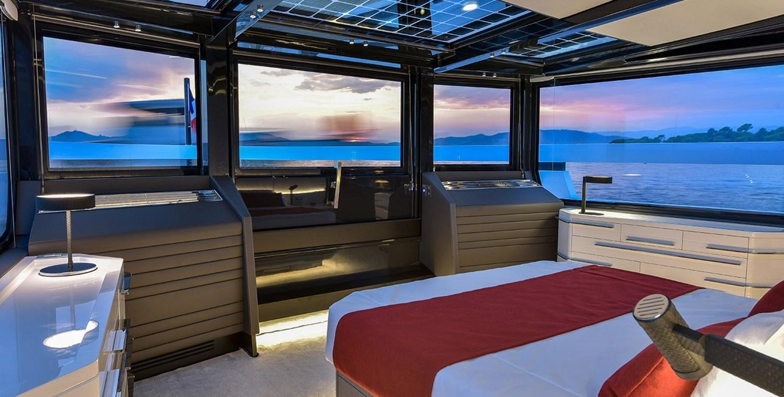 inside of a train aboard ARIA.S Yacht for Sale
