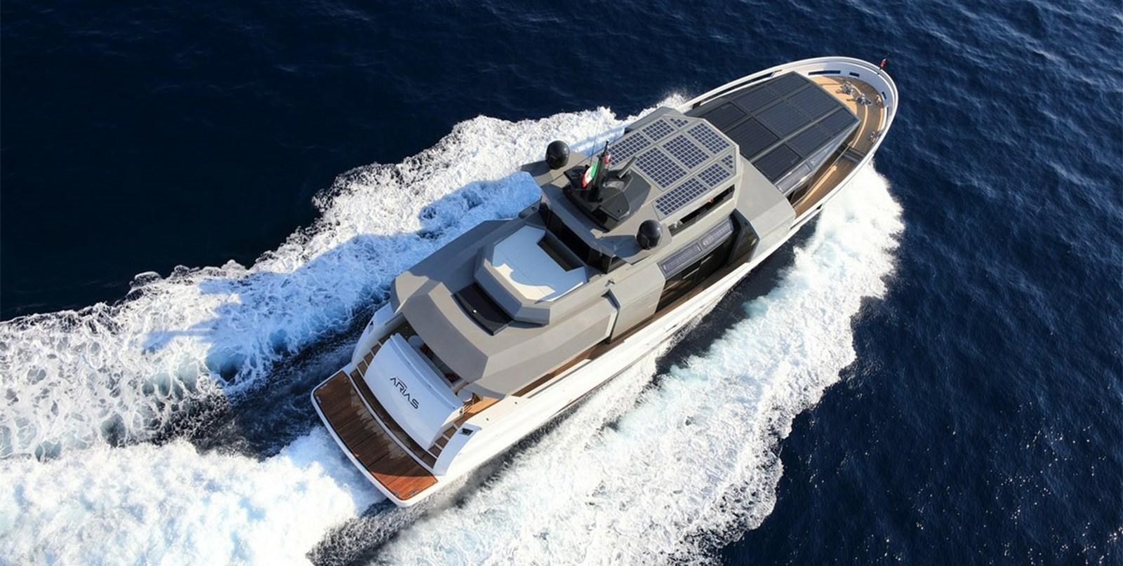 a space shuttle on a surface of water aboard ARIA.S Yacht for Sale