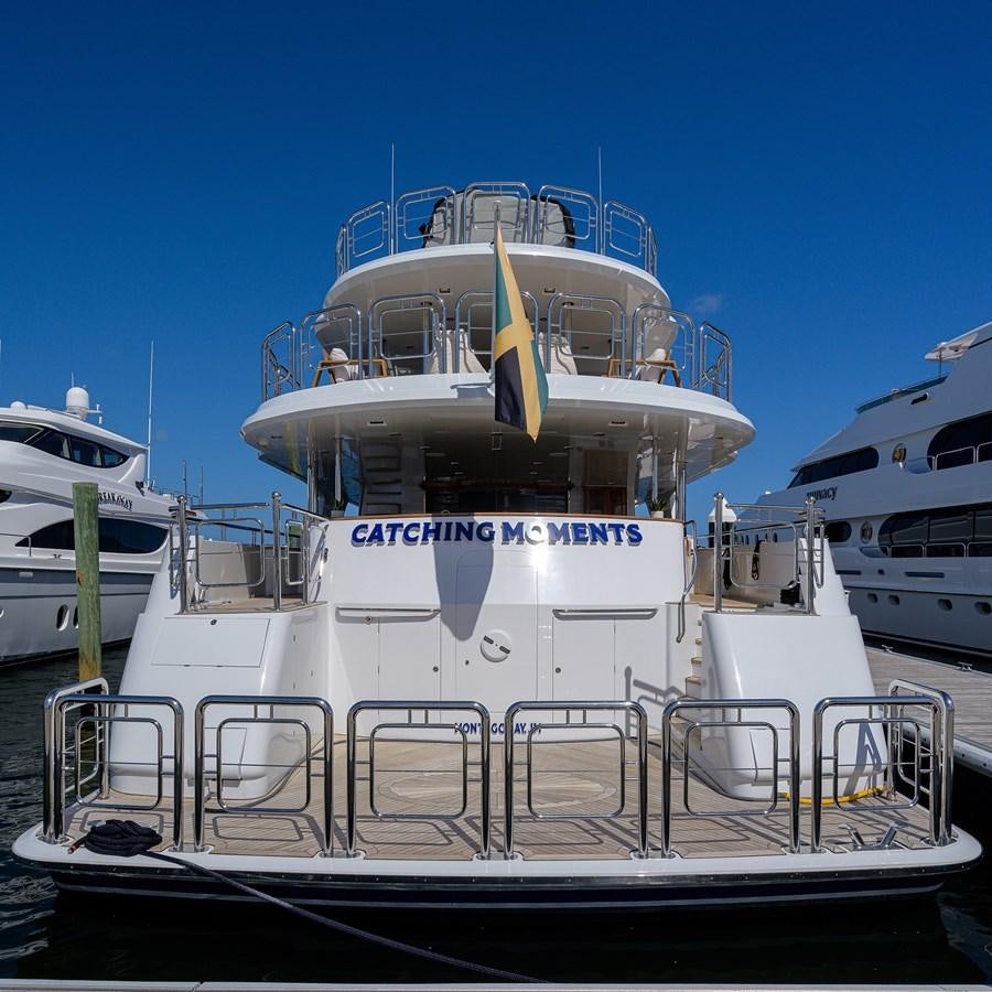 a large white boat aboard REVIVE Yacht for Sale