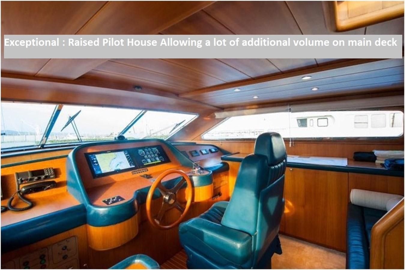 a chair and a desk in a room aboard P Yacht for Sale