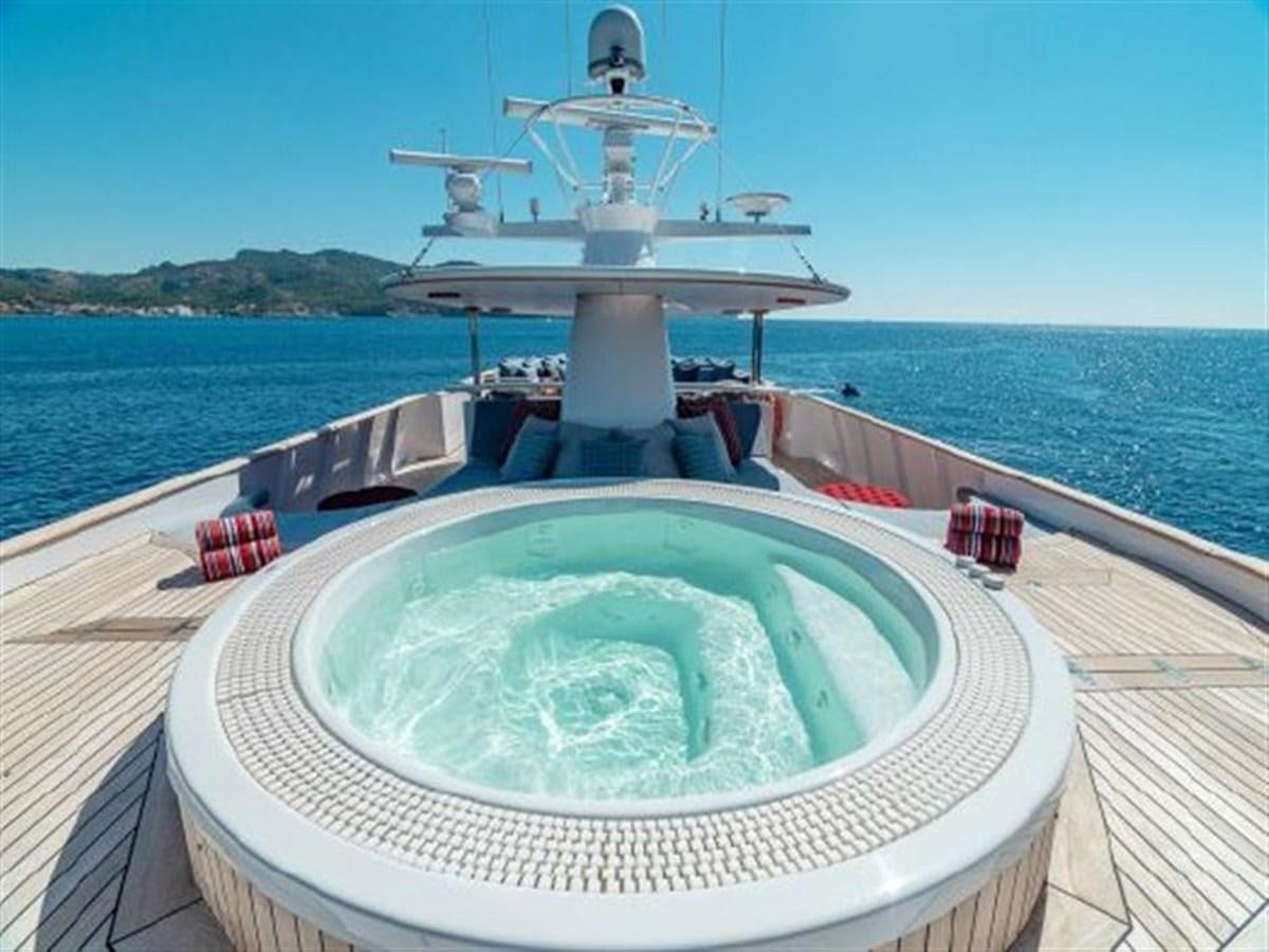a swimming pool on a deck aboard CHARISMA Yacht for Sale