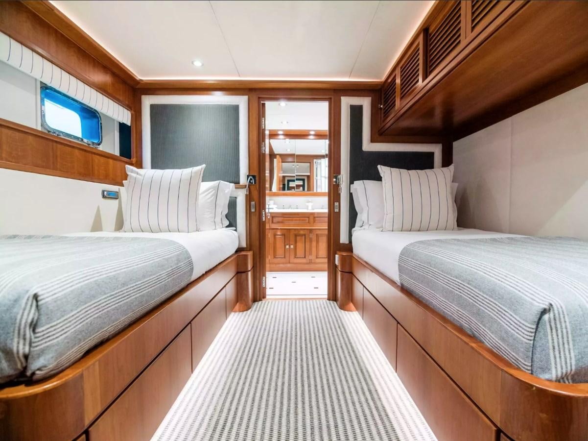 a room with bunk beds aboard CHARISMA Yacht for Sale