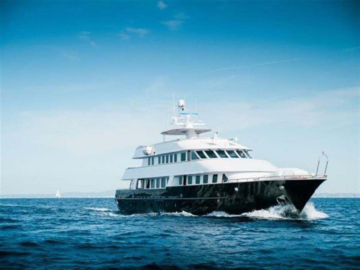 a large boat on the water aboard CHARISMA Yacht for Sale