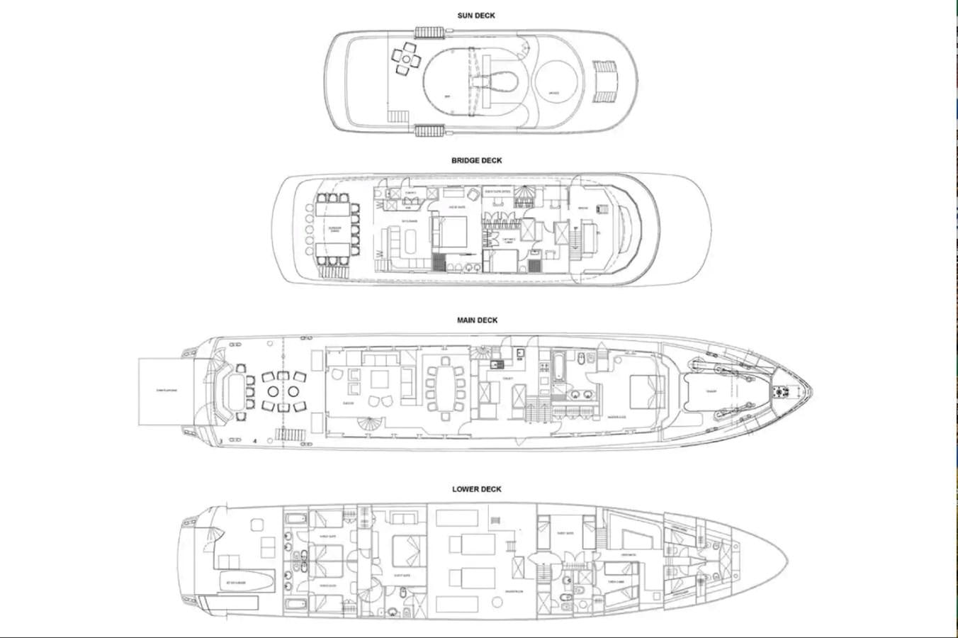 diagram aboard CHARISMA Yacht for Sale
