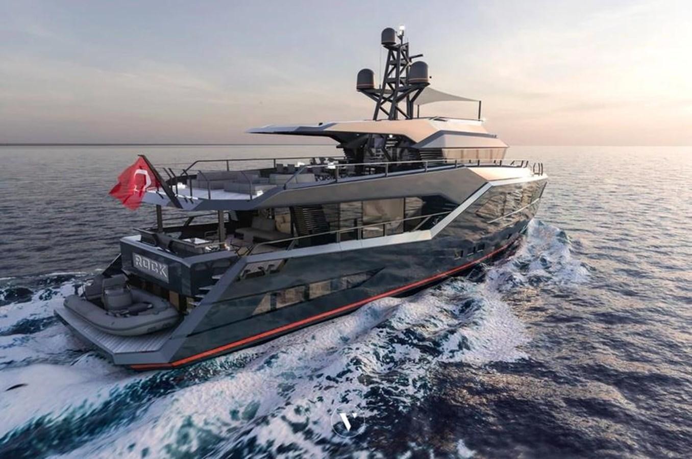 a ship in the water aboard EVADNE ROCK XL Yacht for Sale