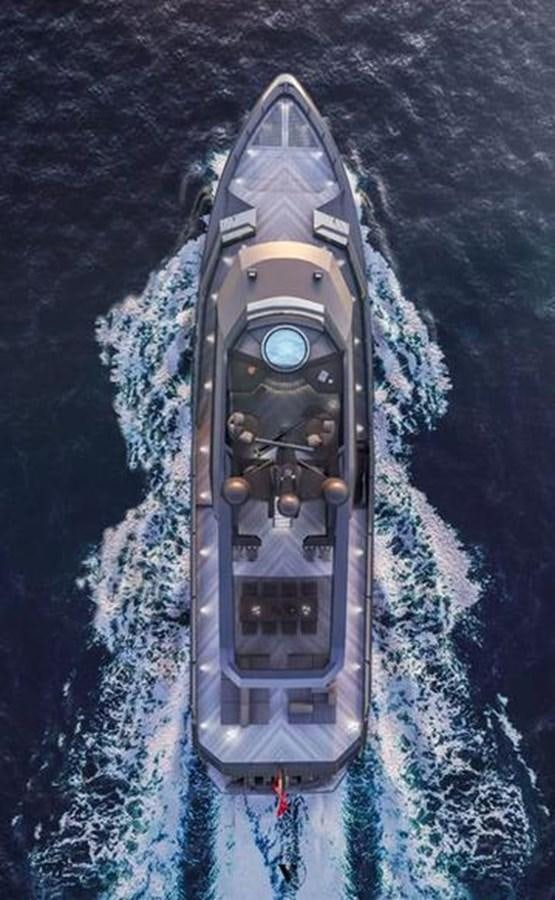 a space shuttle in the sky aboard EVADNE ROCK XL Yacht for Sale