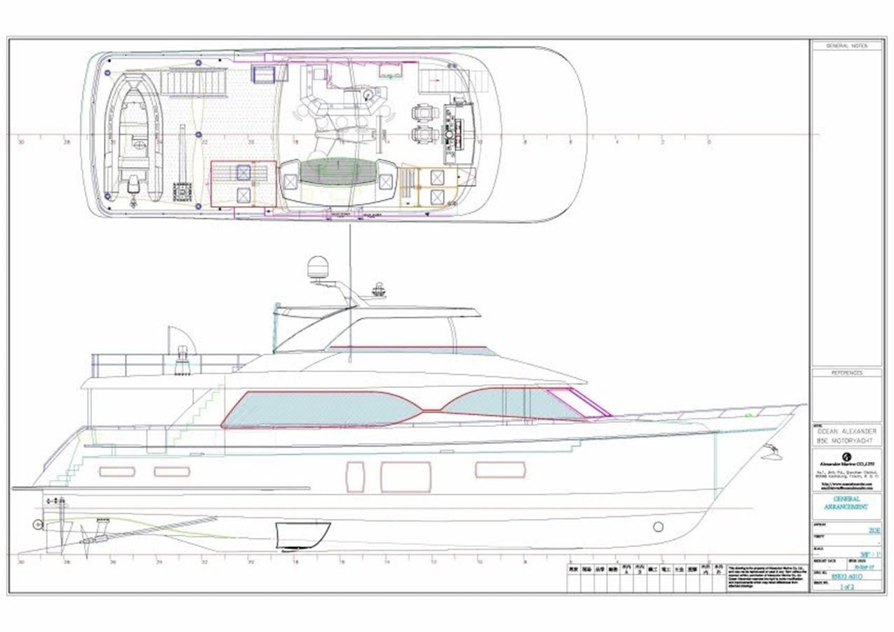 diagram aboard PHOENIX Yacht for Sale