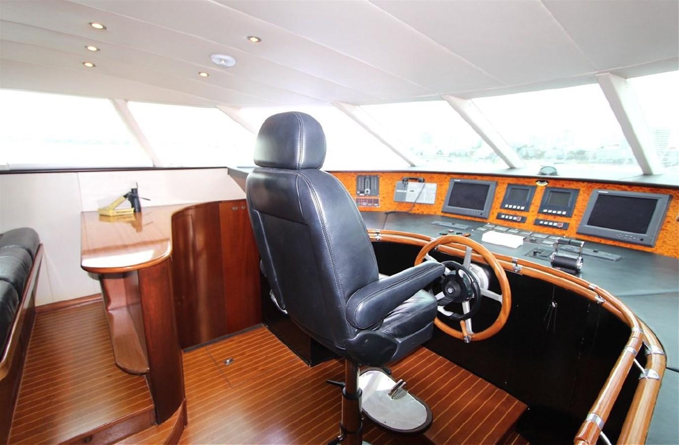 a room with a desk and chairs aboard LURSSEN FBMY Yacht for Sale