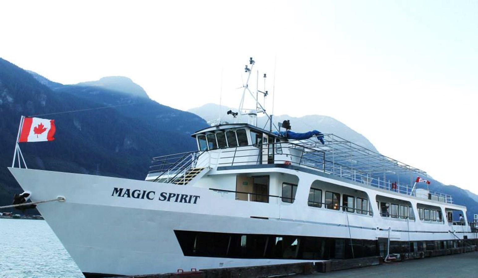 a large white boat aboard MAGIC SPIRIT Yacht for Sale