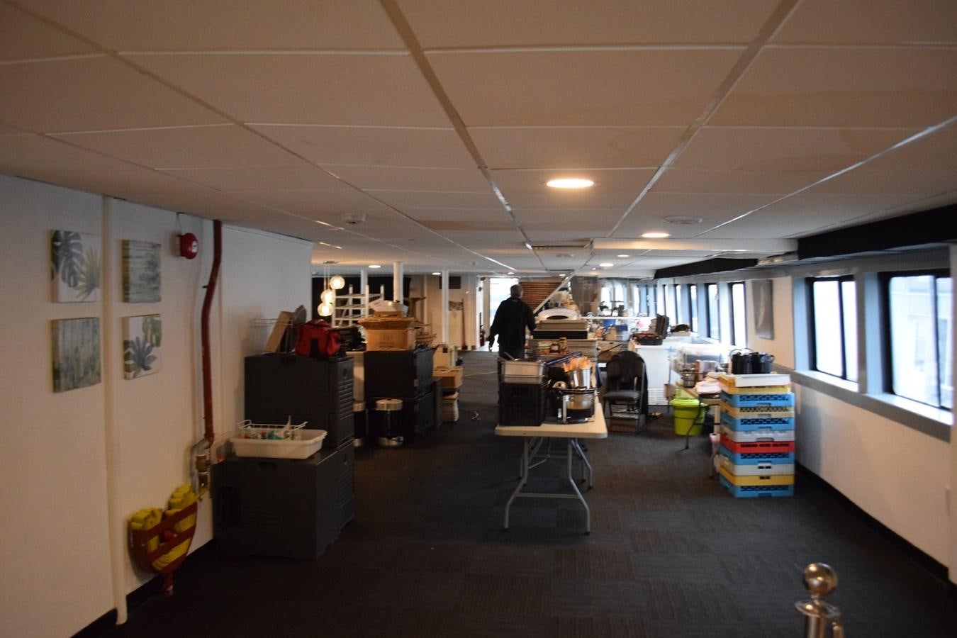 a room with a person standing in the corner aboard MAGIC SPIRIT Yacht for Sale