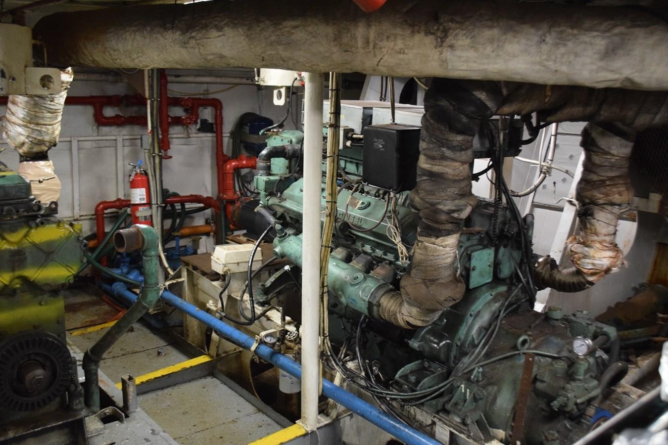 a large machine with a large pipe aboard MAGIC SPIRIT Yacht for Sale