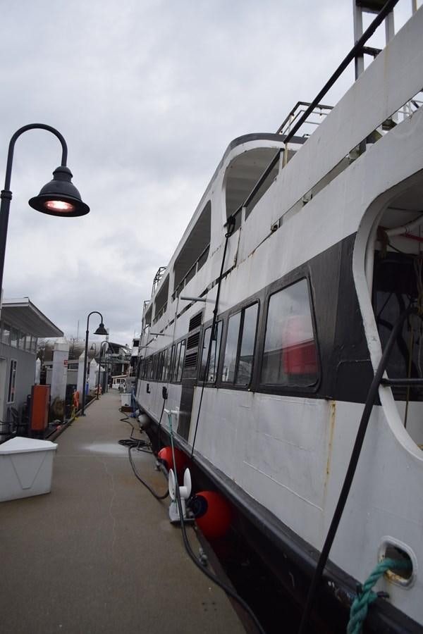 a train is parked on the side of the road aboard MAGIC SPIRIT Yacht for Sale