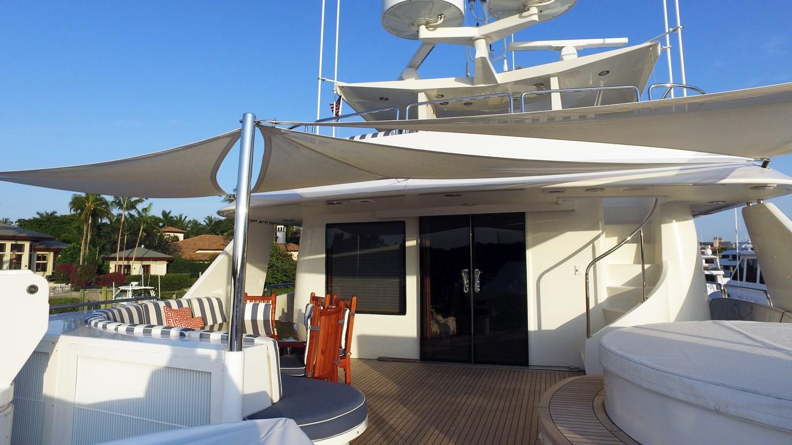a boat on a deck aboard SHORT GAME Yacht for Sale