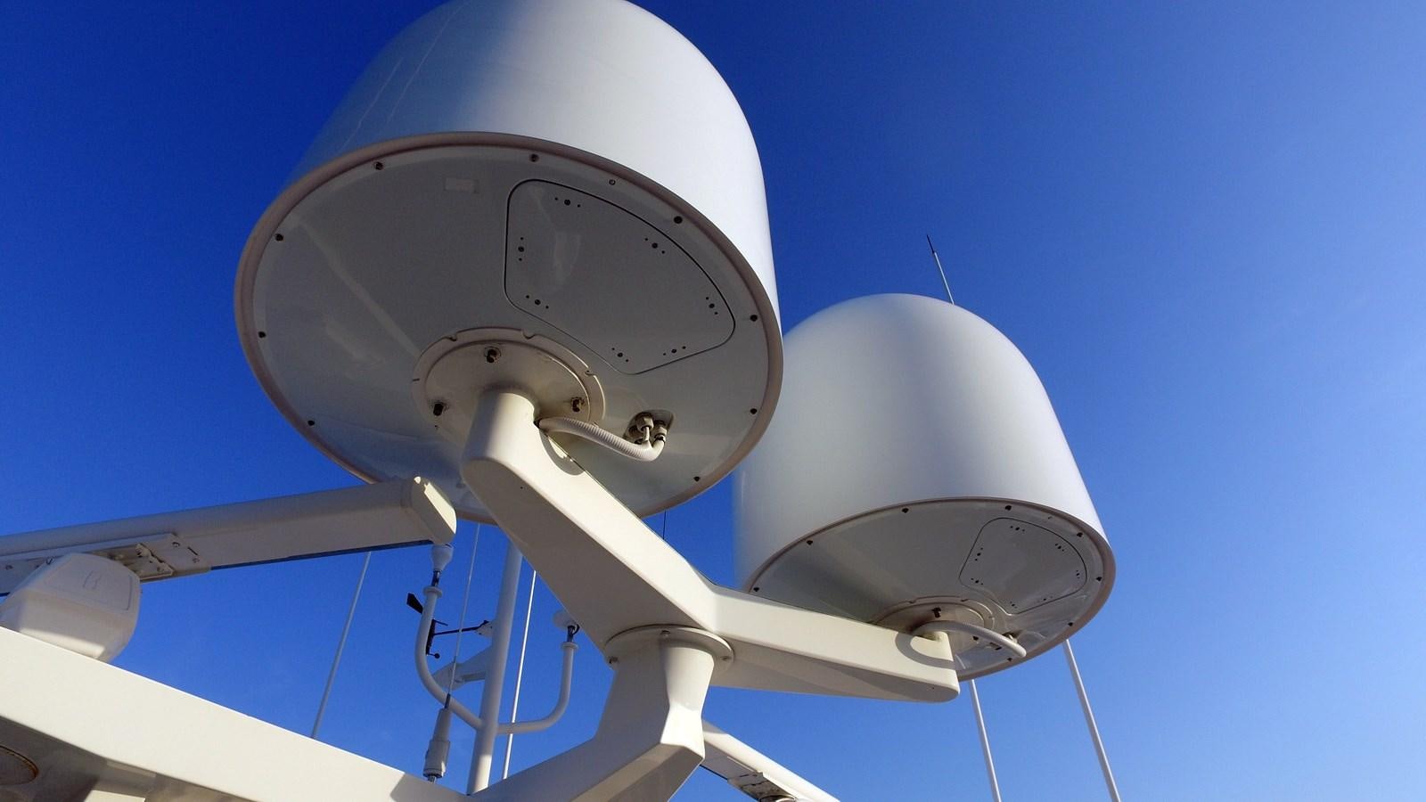 a close-up of a satellite aboard SHORT GAME Yacht for Sale