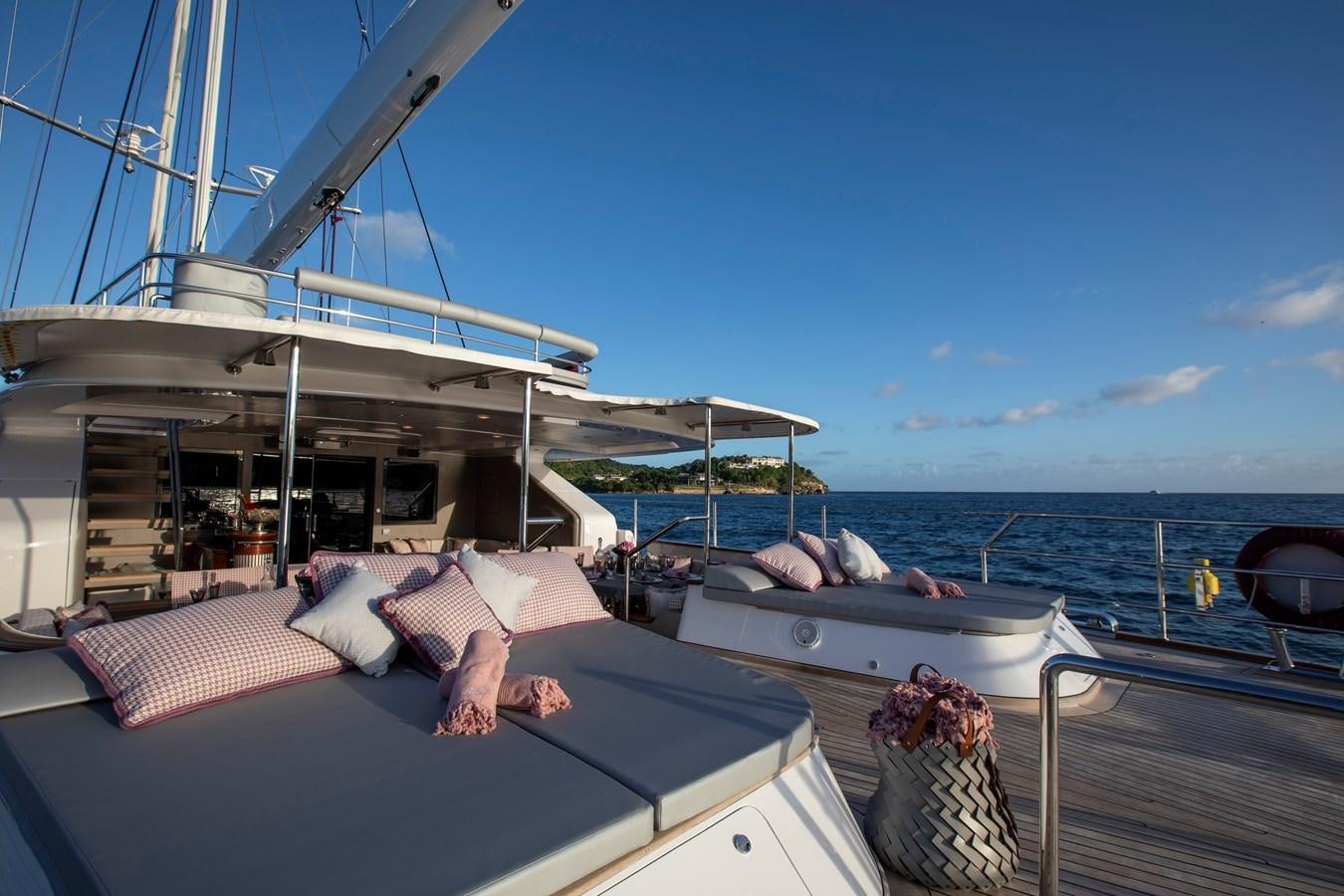 a boat on the water aboard MARE NOSTRUM Yacht for Sale