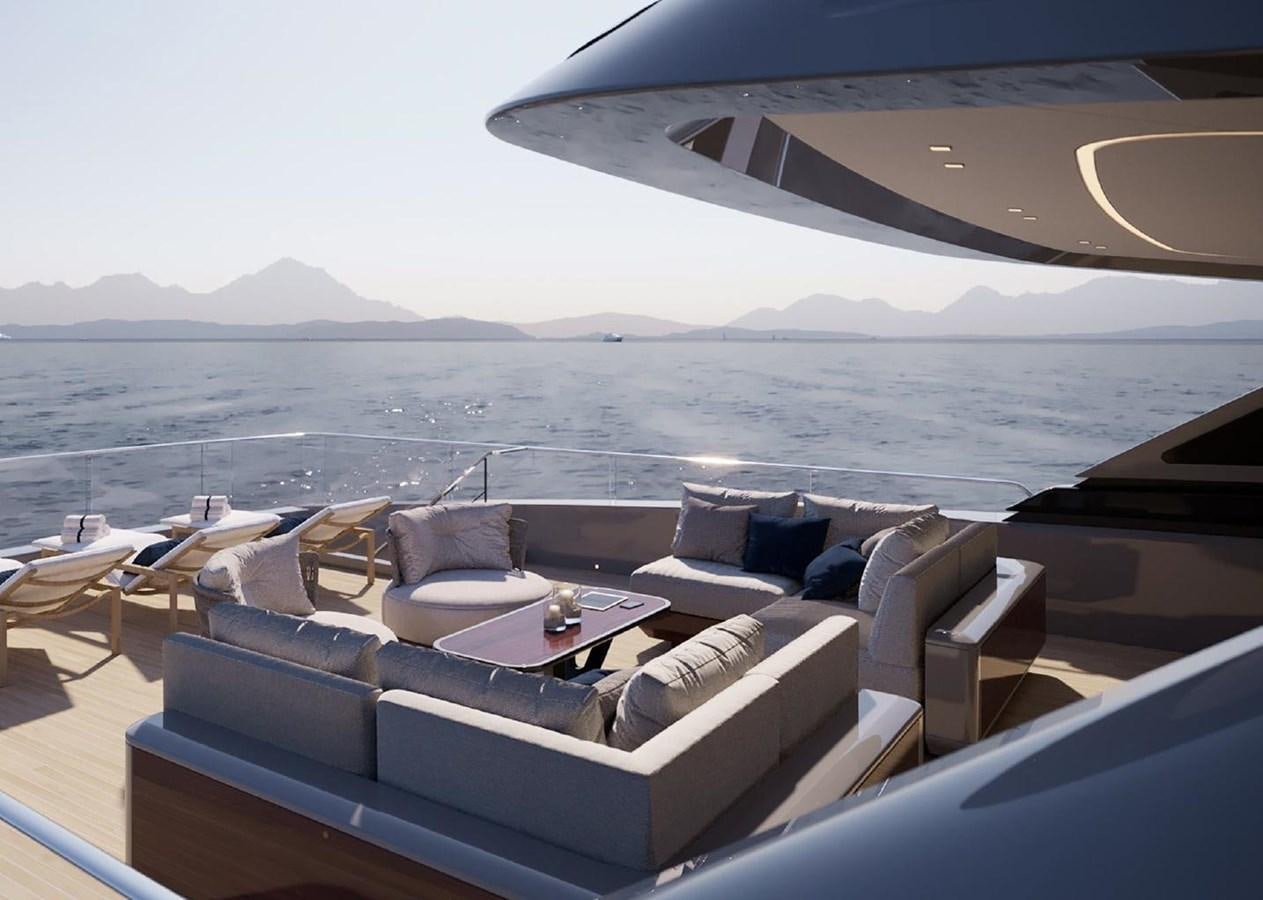 a large boat on the water aboard ON SPEC ORDER Yacht for Sale