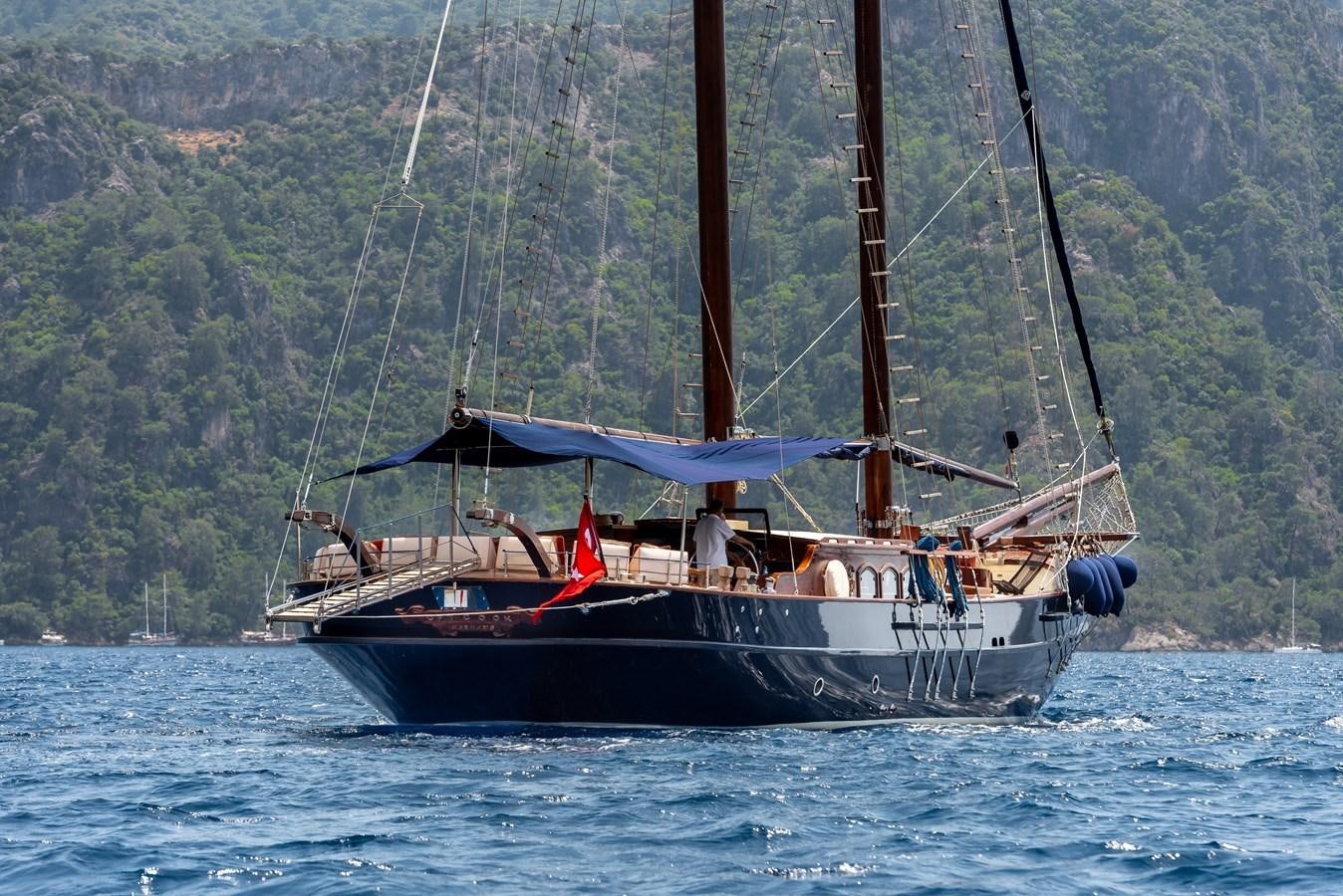 a boat sailing on the sea aboard CAPTAIN COOK Yacht for Sale