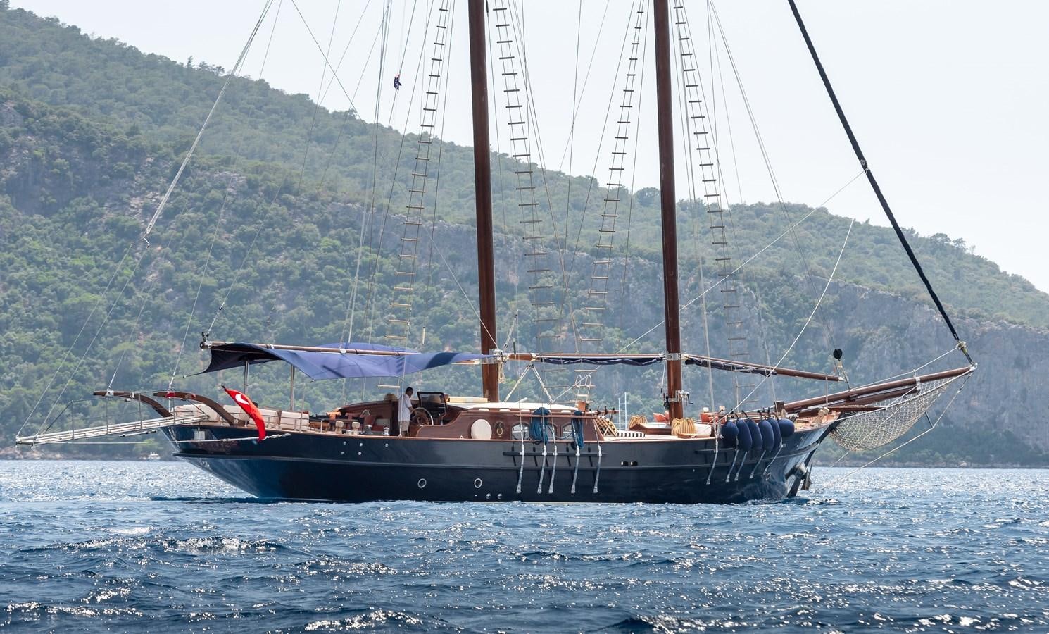a boat sailing on the sea aboard CAPTAIN COOK Yacht for Sale