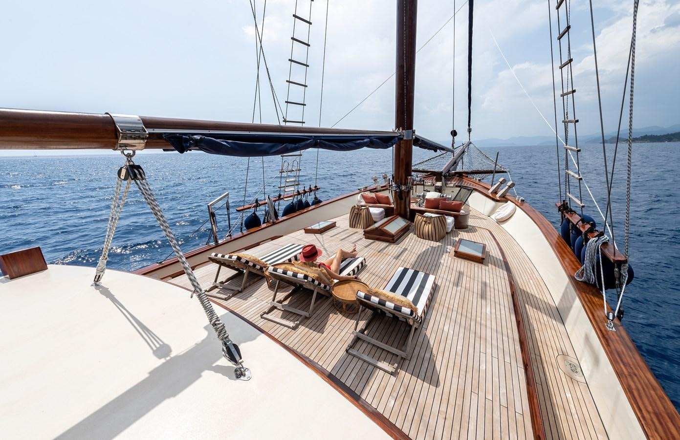 a boat with people on it aboard CAPTAIN COOK Yacht for Sale