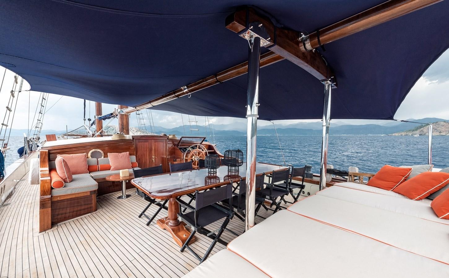 a boat on the water aboard CAPTAIN COOK Yacht for Sale