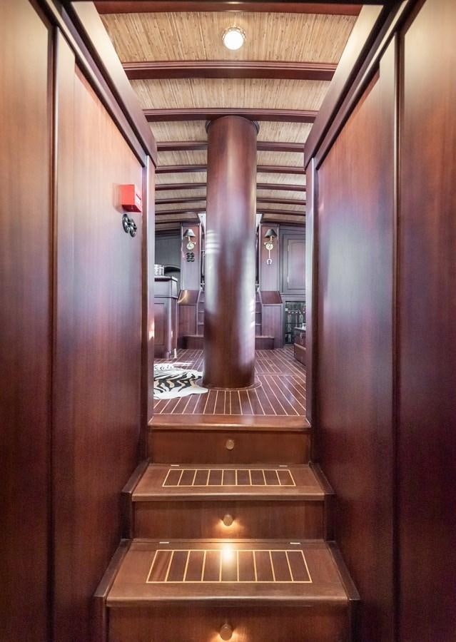 a large room with a large glass display case aboard CAPTAIN COOK Yacht for Sale