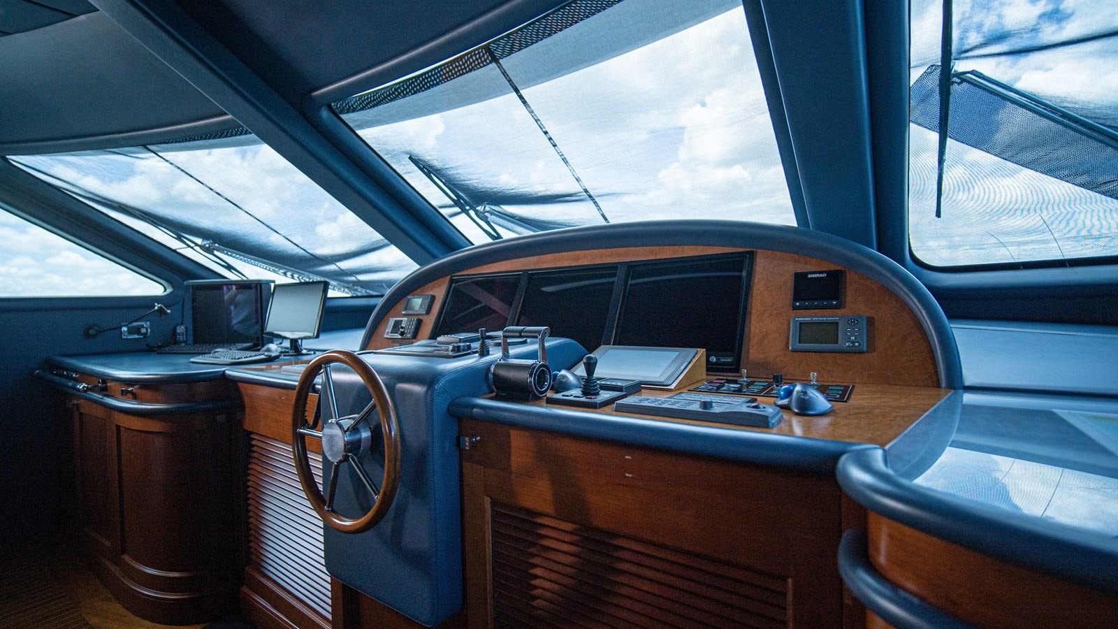 the inside of a car aboard ORINOKIA Yacht for Sale