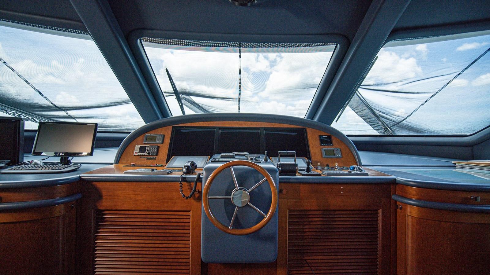 the inside of a car aboard ORINOKIA Yacht for Sale