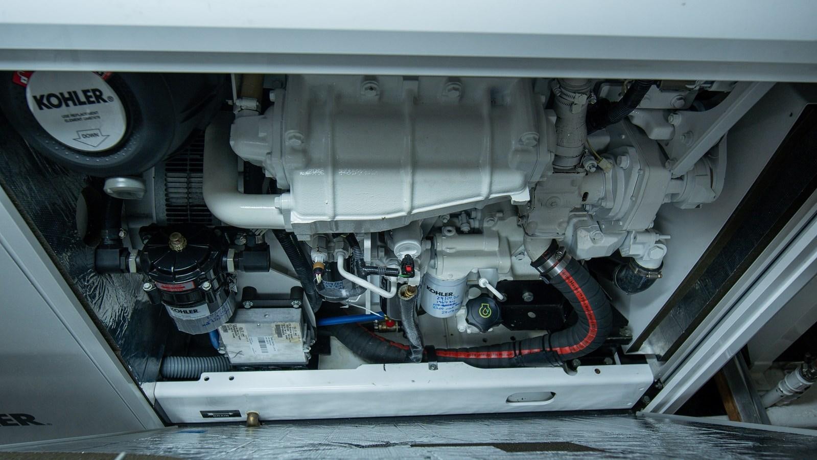 a car engine with wires aboard ORINOKIA Yacht for Sale