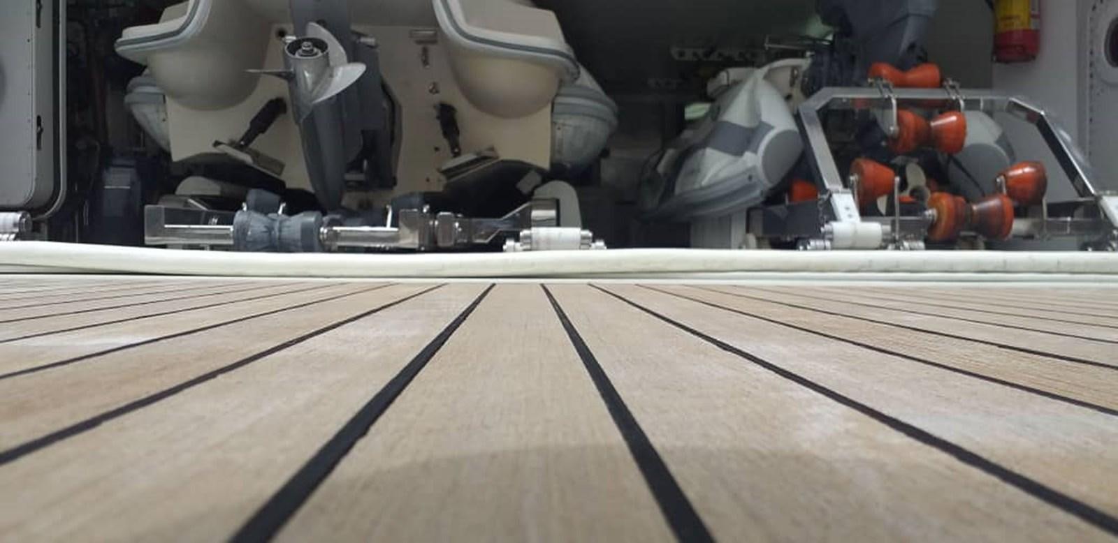 a close-up of a car engine aboard ORINOKIA Yacht for Sale