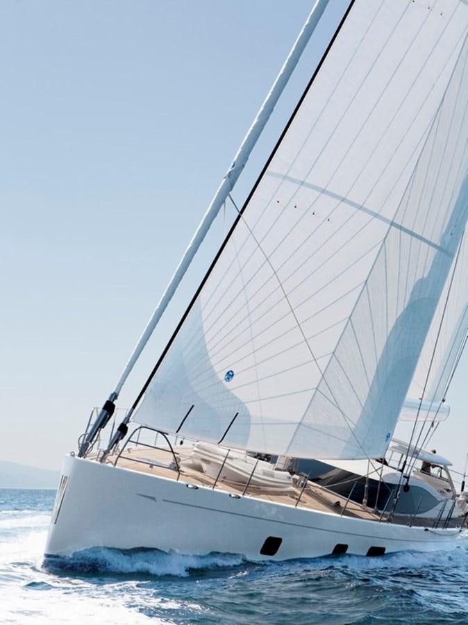 a sailboat on the water aboard SERAFIM Yacht for Sale
