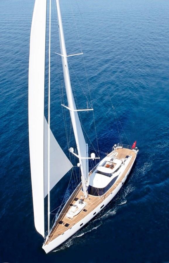 a boat sailing on the sea aboard SERAFIM Yacht for Sale