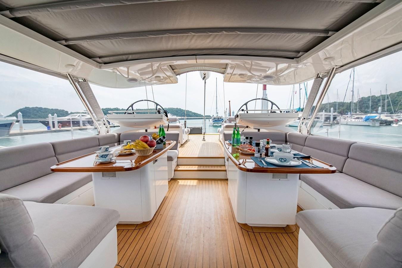 a boat on the water aboard SERAFIM Yacht for Sale
