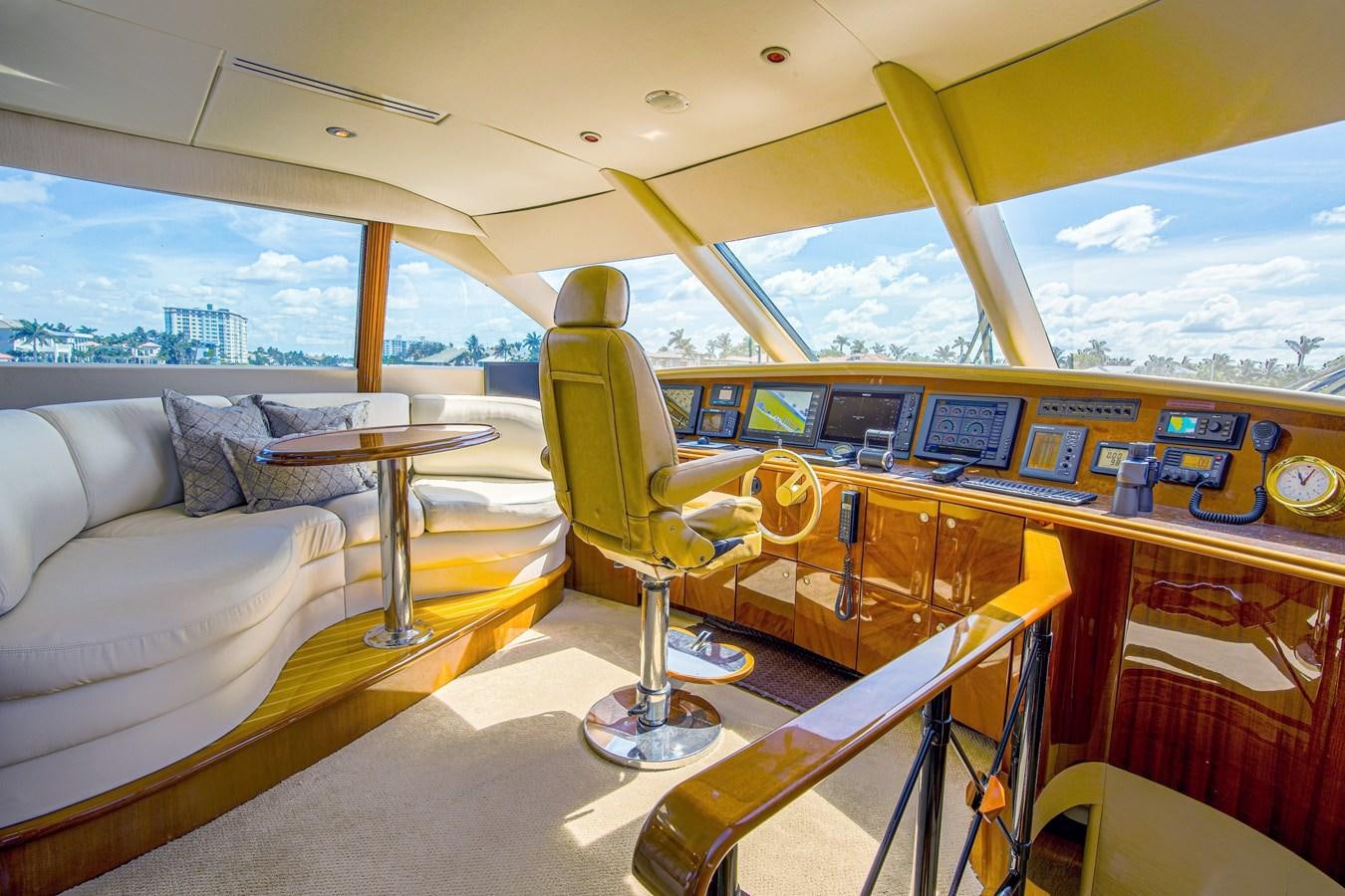 a tent with a table and chairs aboard NEW HORIZON Yacht for Sale