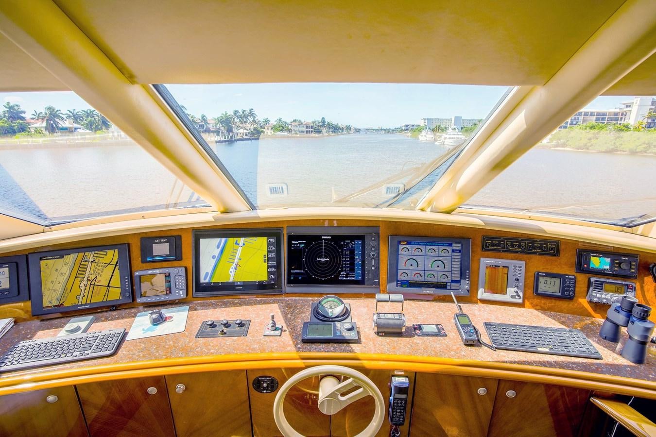 a control panel of a plane aboard NEW HORIZON Yacht for Sale