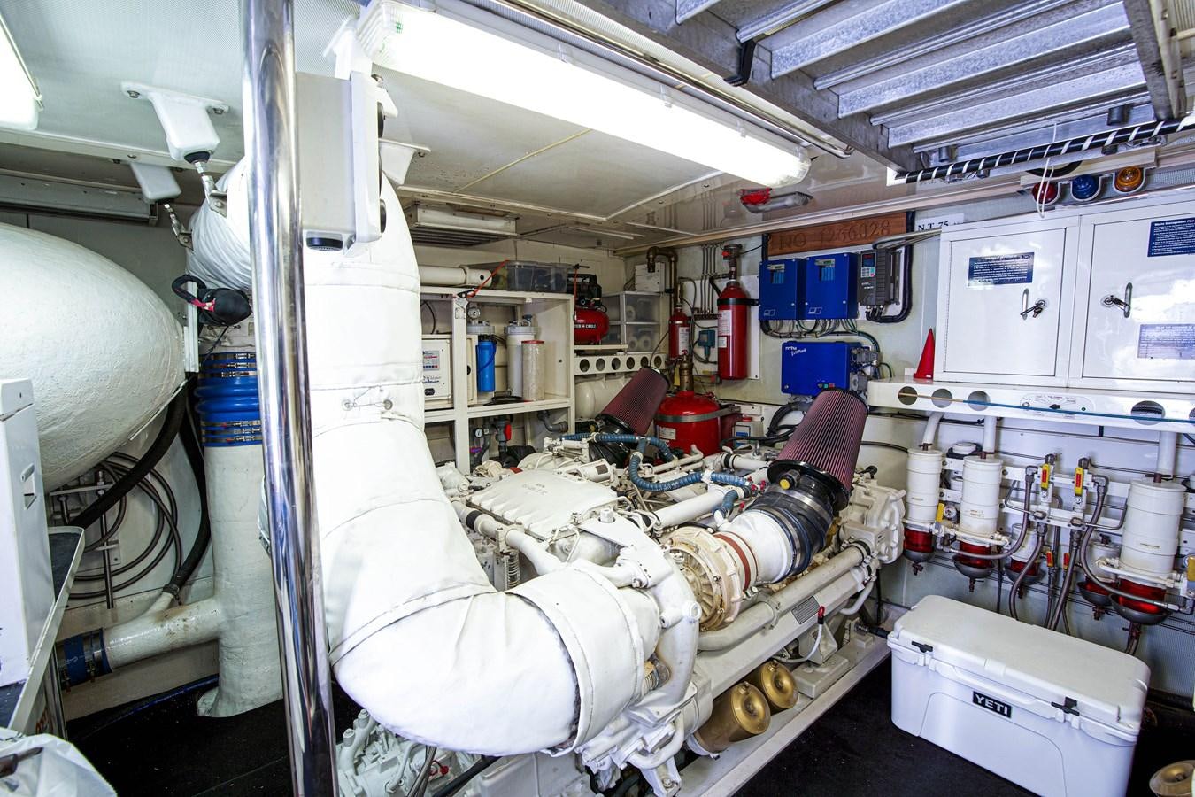 a room with equipment and tools aboard NEW HORIZON Yacht for Sale