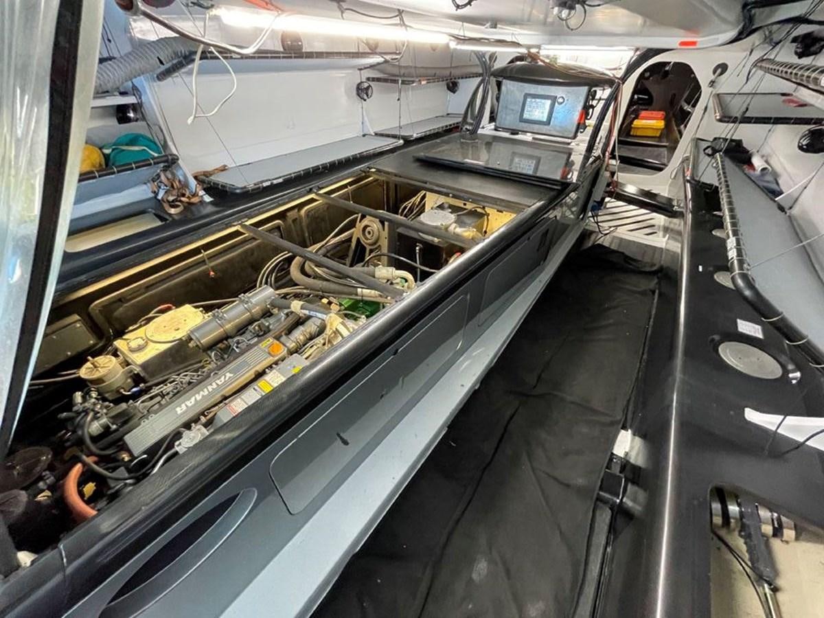 a large machine with a large piece of equipment in it aboard BLACK JACK IV Yacht for Sale