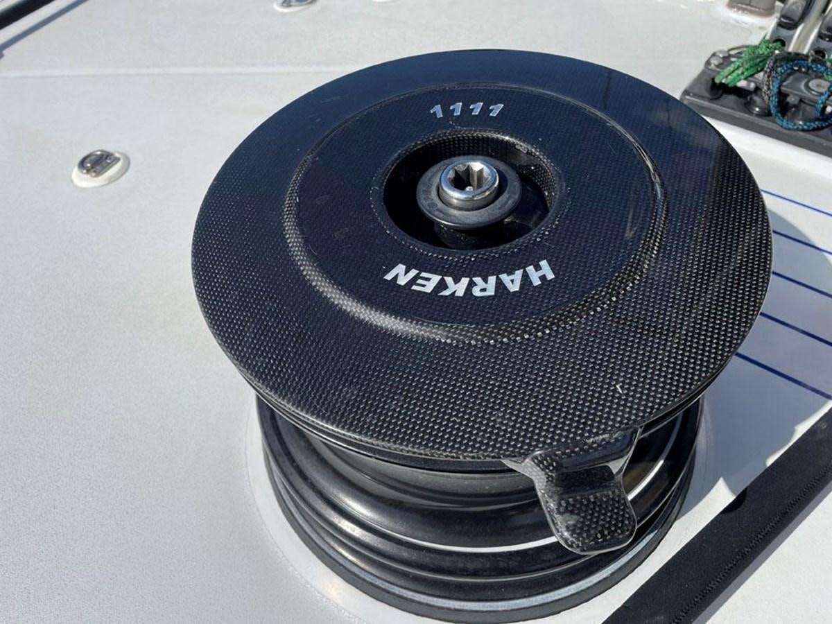 a black speaker on a white surface aboard BLACK JACK IV Yacht for Sale
