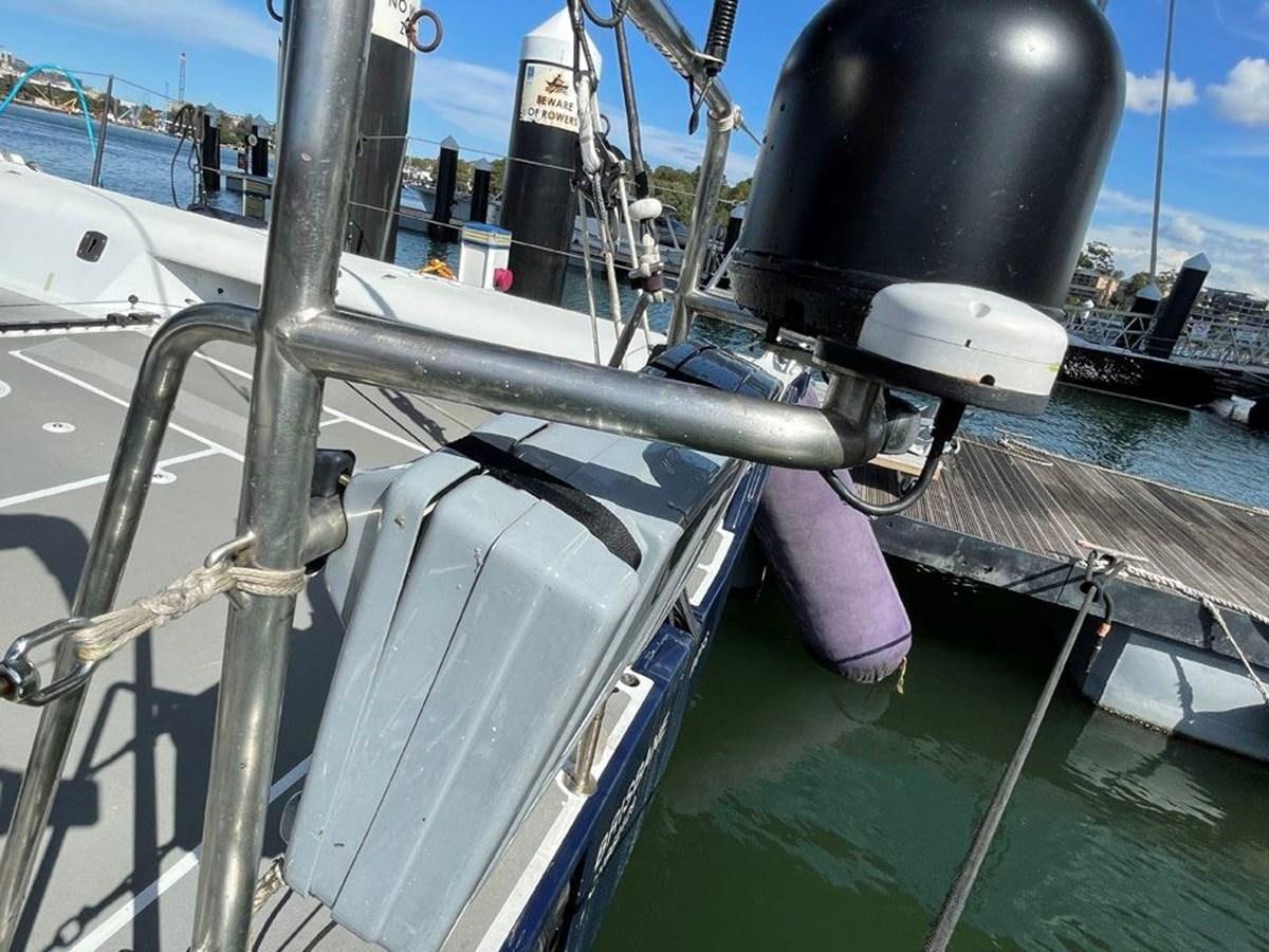 a boat with a large pipe aboard BLACK JACK IV Yacht for Sale