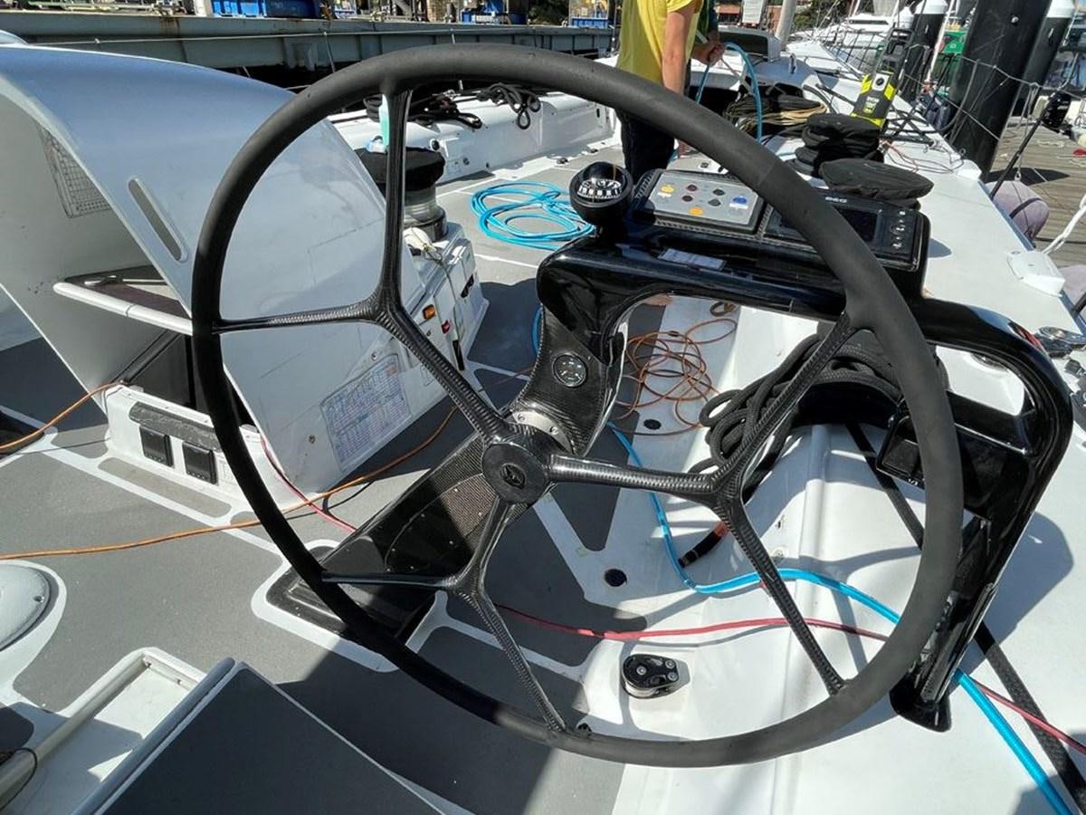 a close-up of a motorcycle aboard BLACK JACK IV Yacht for Sale