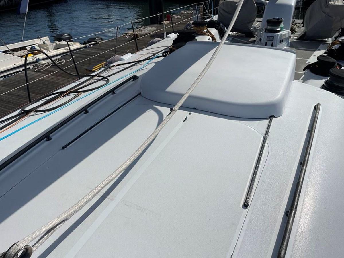 the front of a boat aboard BLACK JACK IV Yacht for Sale