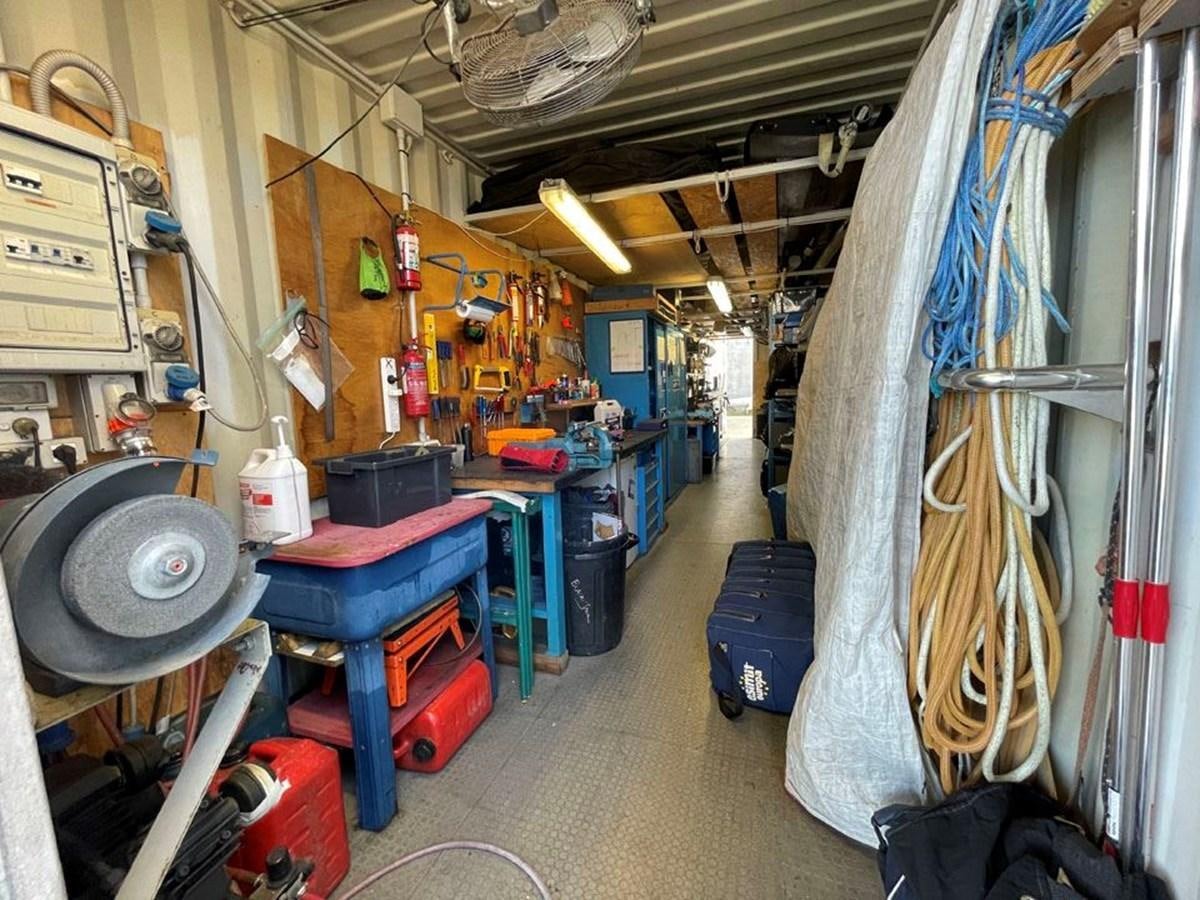 a room with various items aboard BLACK JACK IV Yacht for Sale